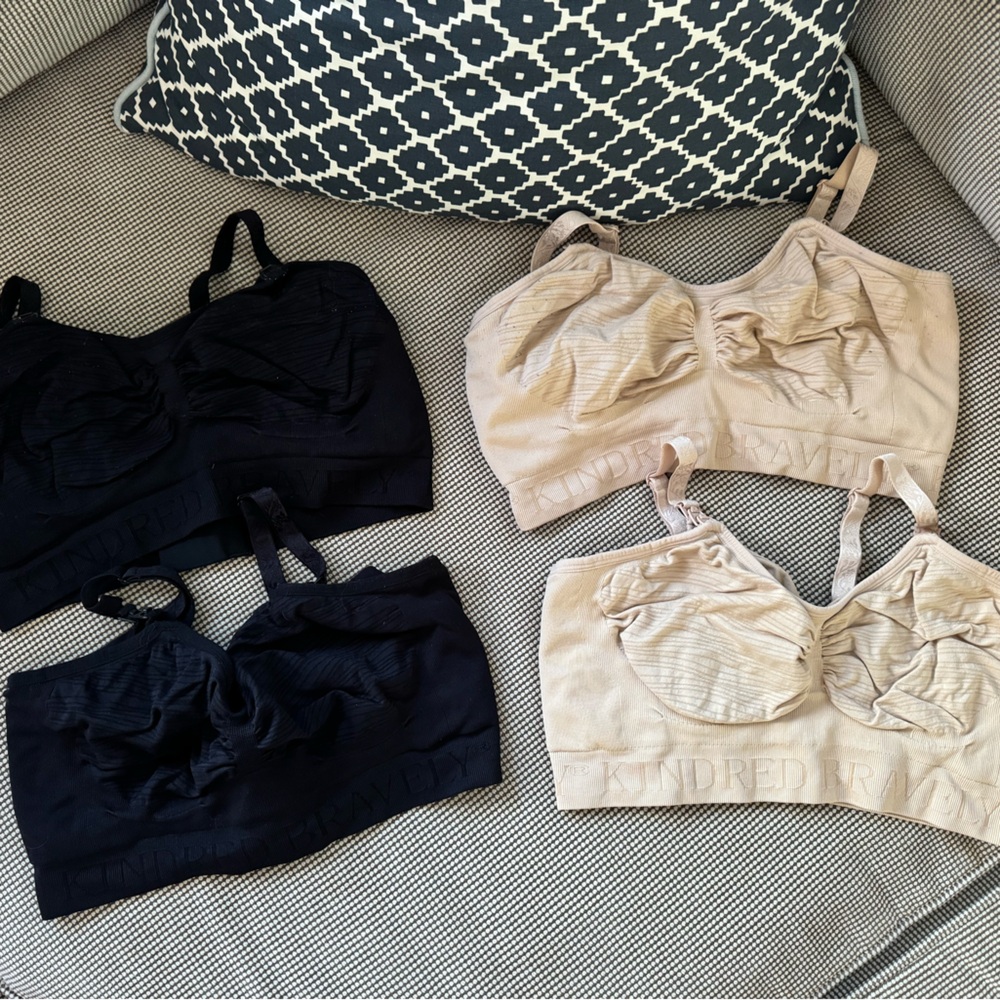 Kindred Bravely Nursing & Pumping Bras Size L Bundle- GUC